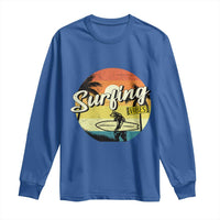 Surfing Lover Long Sleeve Shirt Surfing Vibes Retro Vintage Summer Vacation - Wonder Print Shop