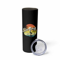 Surfing Lover Skinny Tumbler Surfing Vibes Retro Vintage Summer Vacation - Wonder Print Shop