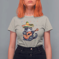 Cinco De Mayo Cat T Shirt For Women Playing Huichoi Cute Sombrero Hat - Wonder Print Shop