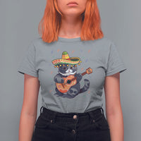 Cinco De Mayo Cat T Shirt For Women Playing Huichoi Cute Sombrero Hat - Wonder Print Shop