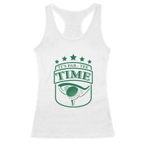 Funny Golf Lover Racerback Tank Top Let's Par - Tee Golfing Pun - Wonder Print Shop