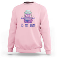 Alzheimer Is My Jam Sweatshirt Awareness Support Funny Saying Quotes Grape Jar - Wonder Print Shop
