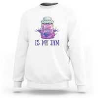 Alzheimer Is My Jam Sweatshirt Awareness Support Funny Saying Quotes Grape Jar - Wonder Print Shop