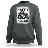 Camping Lover Sweatshirt Happy Camper Funny Bear Campfire Beer - Wonder Print Shop