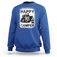Camping Lover Sweatshirt Happy Camper Funny Bear Campfire Beer - Wonder Print Shop