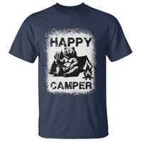 Camping Lover T Shirt Happy Camper Funny Bear Campfire Beer - Wonder Print Shop