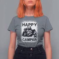 Camping Lover T Shirt For Women Happy Camper Funny Bear Campfire Beer - Wonder Print Shop