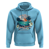Summer Beach Hoodie Vintage Aloha Summer 2024 Wailea Hibiscus Flower - Wonder Print Shop