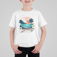 Summer Beach T Shirt For Kid Vintage Aloha Summer 2024 Wailea Hibiscus Flower - Wonder Print Shop