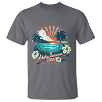 Summer Beach T Shirt Vintage Aloha Summer 2024 Wailea Hibiscus Flower - Wonder Print Shop