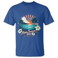 Summer Beach T Shirt Vintage Aloha Summer 2024 Wailea Hibiscus Flower - Wonder Print Shop