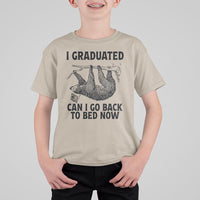 Graduation T Shirt For Kid I Graduated Can I Go Back To Bed Now Cute Sloth - Wonder Print Shop