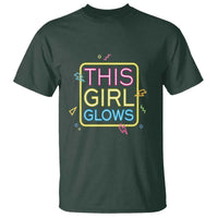 This Girl Glows T Shirt Neon Women Party Night - Wonder Print Shop