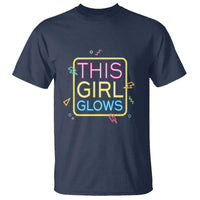 This Girl Glows T Shirt Neon Women Party Night - Wonder Print Shop