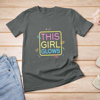 This Girl Glows T Shirt For Women Neon Women Party Night - Wonder Print Shop