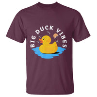 Rubber Ducky T Shirt Big Duck Vibes Cute Surfing Ocean Waves Summer Vacation - Wonder Print Shop
