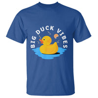 Rubber Ducky T Shirt Big Duck Vibes Cute Surfing Ocean Waves Summer Vacation - Wonder Print Shop