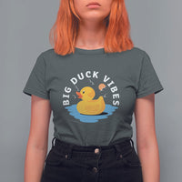 Rubber Ducky T Shirt For Women Big Duck Vibes Cute Surfing Ocean Waves Summer Vacation - Wonder Print Shop