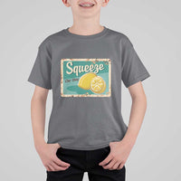 Funny Quote T Shirt For Kid Squeeze The Day Vintage Lemon - Wonder Print Shop