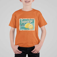 Funny Quote T Shirt For Kid Squeeze The Day Vintage Lemon - Wonder Print Shop