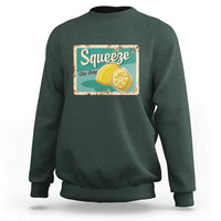 Funny Quote Sweatshirt Squeeze The Day Vintage Lemon - Wonder Print Shop