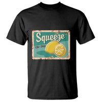 Funny Quote T Shirt Squeeze The Day Vintage Lemon - Wonder Print Shop