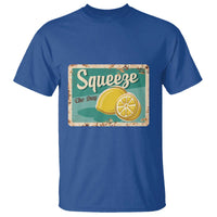 Funny Quote T Shirt Squeeze The Day Vintage Lemon - Wonder Print Shop