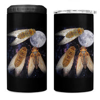 Funny 3 Cicadas Concert Fest Moon Cicada Reunion 4 in 1 Can Cooler Tumbler