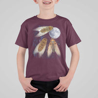 Funny 3 Cicadas Concert Fest Moon Cicada Reunion T Shirt For Kid