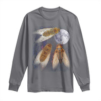 Funny 3 Cicadas Concert Fest Moon Cicada Reunion Long Sleeve Shirt