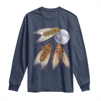 Funny 3 Cicadas Concert Fest Moon Cicada Reunion Long Sleeve Shirt