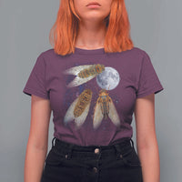 Funny 3 Cicadas Concert Fest Moon Cicada Reunion T Shirt For Women