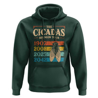 Funny Cicada Brood XIV 2025 Hoodie Periodical Cicada Tour 1907 2008 2042