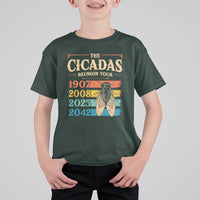 Funny Cicada Brood XIV 2025 T Shirt For Kid Periodical Cicada Tour 1907 2008 2042