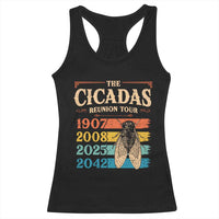 Funny Cicada Brood XIV 2025 Racerback Tank Top Periodical Cicada Tour 1907 2008 2042