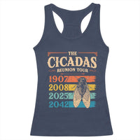 Funny Cicada Brood XIV 2025 Racerback Tank Top Periodical Cicada Tour 1907 2008 2042