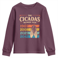 Funny Cicada Brood XIV 2025 Youth Sweatshirt Periodical Cicada Tour 1907 2008 2042