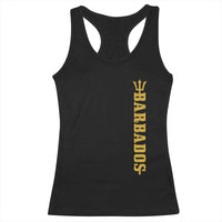 Funny Bajan Pride Barbados Trident Racerback Tank Top