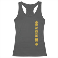 Funny Bajan Pride Barbados Trident Racerback Tank Top