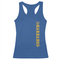 Funny Bajan Pride Barbados Trident Racerback Tank Top