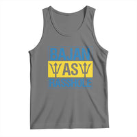 Funny Bajan As Rasshole Tank Top Barbados Flag With Barbados Tridents