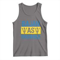 Funny Bajan As Rasshole Tank Top Barbados Flag With Barbados Tridents