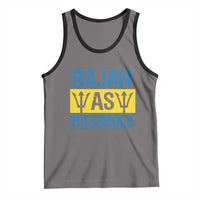 Funny Bajan As Rasshole Tank Top Barbados Flag With Barbados Tridents