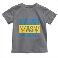 Funny Bajan As Rasshole Toddler T Shirt Barbados Flag With Barbados Tridents