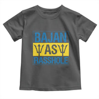 Funny Bajan As Rasshole Toddler T Shirt Barbados Flag With Barbados Tridents