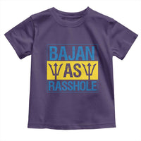Funny Bajan As Rasshole Toddler T Shirt Barbados Flag With Barbados Tridents