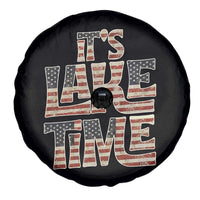 Funny It's Lake Time Spare Tire Cover Patriotic Boater American Flag USA 4th of July - Wonder Print Shop