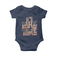 Funny It's Lake Time Baby Onesie Patriotic Boater American Flag USA 4th of July - Wonder Print Shop