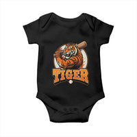 Funny Tiger Lover Baseball Animal Sport Baby Onesie Inspirational Athletic - Wonder Print Shop