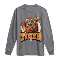Funny Tiger Lover Baseball Animal Sport Long Sleeve Shirt Inspirational Athletic - Wonder Print Shop